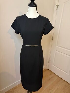 Babaton Prosper Black Waist Cutout Dress